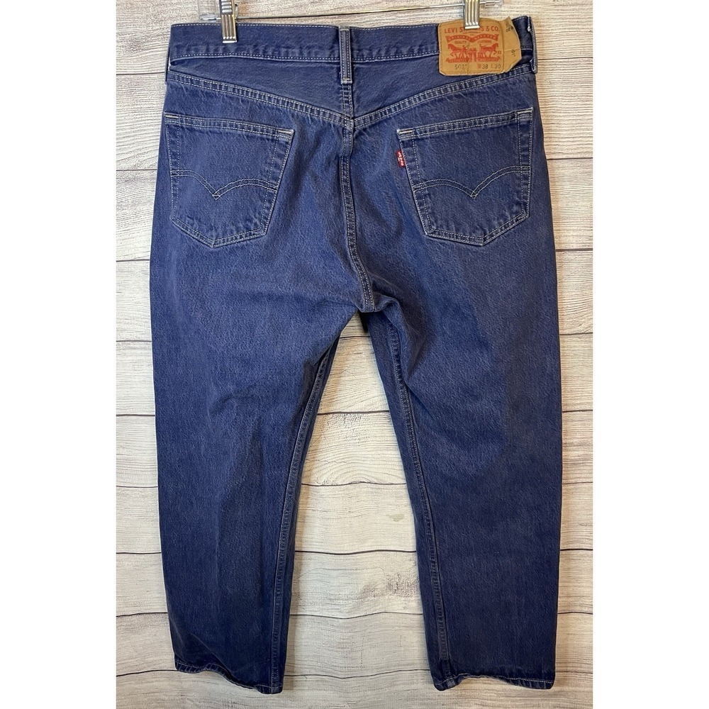Levis 501 Mens Size 38x30 Blue Mid Wash Button Fly - Picture 2 of 14